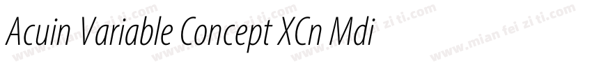 Acuin Variable Concept XCn Mdi字体转换